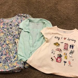 Cute old navy spring shirts/ romper 3t